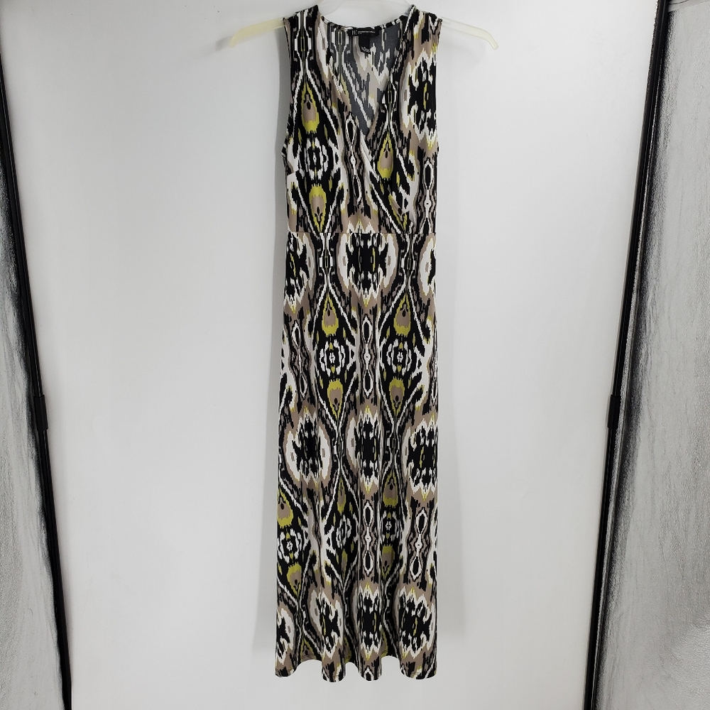 INC INTERNATIONAL CONCEPTS PETITE womens M black & white multicolor maxi dress